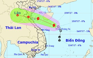 Bão số 2 giật cấp 9 - 10 hướng vào Thanh Hóa đến Hà Tĩnh