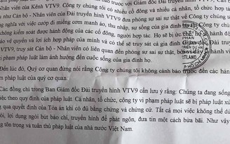 Một doanh nghiệp gửi công văn đòi truy sát Giám đốc VTV9: Đề nghị công an bảo vệ