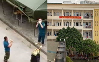 'Phát cuồng' vì bộ đội đeo khẩu trang hát phục vụ người cách ly