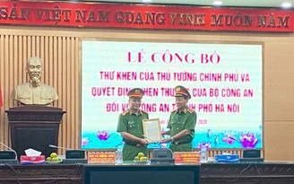 Công an TP.Hà Nội nhận thư khen