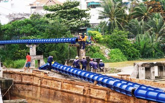 Đã khắc phục sự cố vỡ ống dẫn nước tại TP.Nha Trang