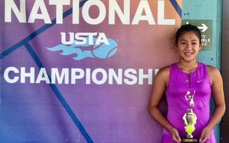 Tay vợt 13 tuổi của Việt Nam đăng quang trên đất Mỹ