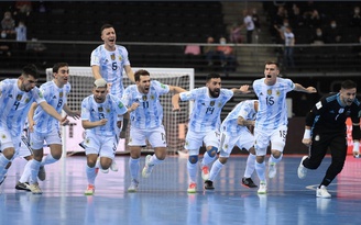 Kết quả tứ kết futsal World Cup: Argentina thắng Nga kịch tính trên chấm luân lưu
