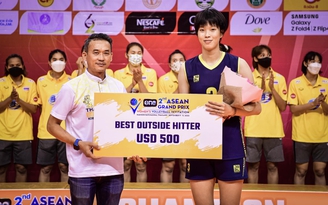 ‘Sếu vườn’ Thanh Thúy được vinh danh ở giải bóng chuyền Asean Grand Prix