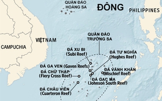 Infographic: Vị trí các đảo nhân tạo Trung Quốc xây phi pháp ở Trường Sa