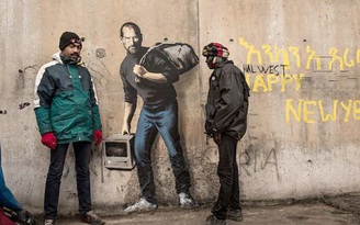 Họa sĩ đường phố Banksy: Steve Jobs cũng từng là người tị nạn Syria!
