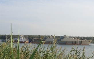 Tàu chiến Gepard Việt Nam vào kênh đào qua sông Don ra biển Azov