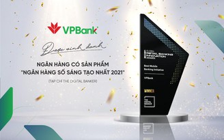 VPBank nhận giải thưởng 'Ngân hàng số sáng tạo nhất 2021'