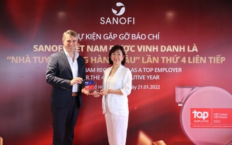 Sanofi Việt Nam giữ vững danh hiệu ‘Nhà tuyển dụng hàng đầu’ 4 năm liên tiếp