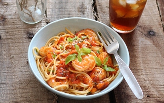 Spaghetti tôm thơm ngon khó cưỡng