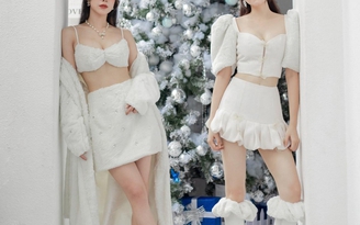 Kiwi Ngô Mai Trang, Diệp Lâm Anh diện bộ đôi váy áo gợi cảm đón Giáng sinh