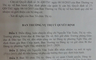 Trưởng phòng giáo dục 'chống' quyết định luân chuyển làm Bí thư phường