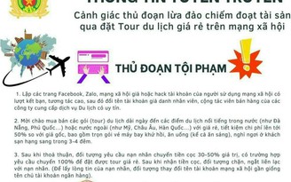 Công an TP.Thủ Đức cảnh báo thủ đoạn lừa đảo đặt tour du lịch giá rẻ