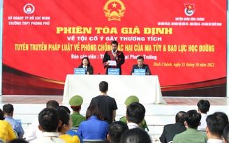 TP.HCM: H.Bình Chánh tổ chức phiên tòa giả định, tuyên truyền pháp luật cho học sinh