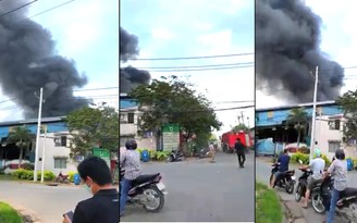 TP.HCM: Cháy xưởng tái chế thùng phi trong khu công nghiệp Lê Minh Xuân