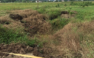 'Hố tử thần' 30 mét vuông 'nuốt' vườn cây của người dân tại Quảng Ninh