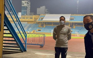 Đội Ả Rập Xê Út tập kín tại sân Hàng Đẫy