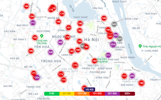 Sáng nay Hà Nội đứng thứ 4 những thành phố ô nhiễm không khí nhất thế giới