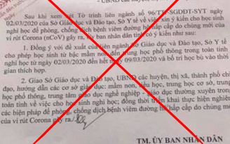 Phạt tiền người phát tán văn bản giả quyết định cho học sinh Hải Dương nghỉ học