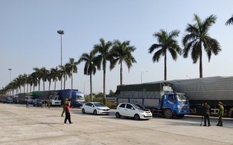 Hải Dương: Bắt 14 xe tải đang chở 300 tấn hàng lậu từ Quảng Ninh về Hà Nội