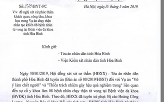 Bộ Y tế kiến nghị xem xét lại tội danh với bị cáo Hoàng Công Lương