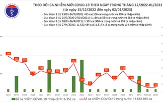 Ngày 2.1, ca mắc Covid-19 ghi nhận thấp nhất trong hơn một năm qua