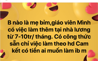 Cẩn trọng với quảng cáo việc 'lương cao' mời chào giáo viên trong thời gian nghỉ dạy