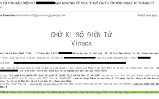 Lừa đảo bán chữ ký số mùa khai thuế