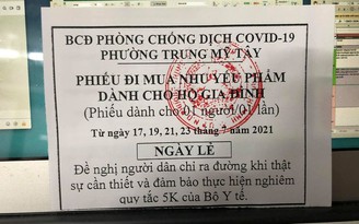 Tiếp đến quận 12 phát phiếu đi siêu thị theo ngày chẵn lẻ