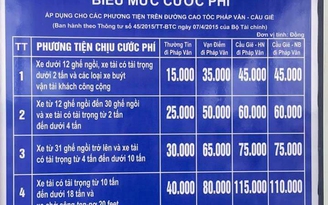 Xe tải lớn chạy Hà Nội - Ninh Bình sẽ phải nộp thêm phí 180 nghìn đồng