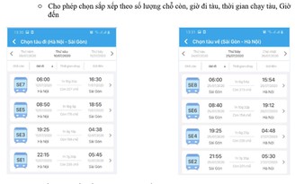 Đường sắt bán vé tàu qua app điện thoại từ 15.7