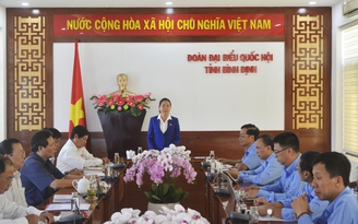 Đoàn đại biểu Quốc hội tỉnh Bình Định làm việc với PC Bình Định