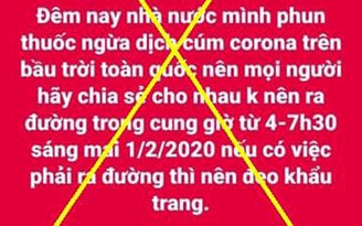 7 ngày Thanh Hóa xử phạt 9 trường hợp tung tin đồn thất thiệt về virus Corona