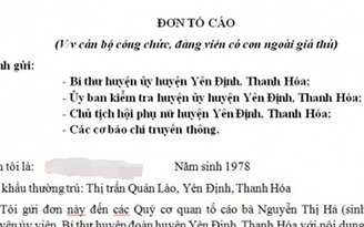 Thanh Hóa khai trừ Đảng nữ Huyện ủy viên vì ngoại tình