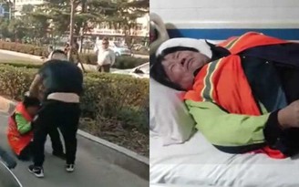 Cặp vợ chồng Trung Quốc cho con phóng uế trên đường, còn đánh người ngăn cản