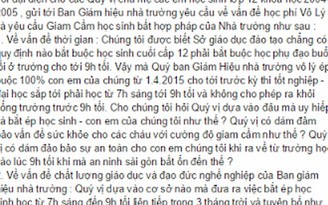 Ba tháng cuối cấp học phí tăng gấp 3, phụ huynh kêu trời?