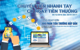 'Chuyển tiền nhanh tay - có ngay tiền thưởng' tại Nam A Bank