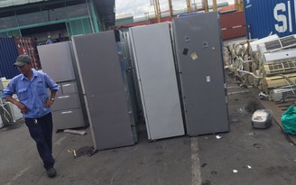 Hàng trăm tủ lạnh, máy điều hòa, máy rửa chén khai báo là rổ nhựa