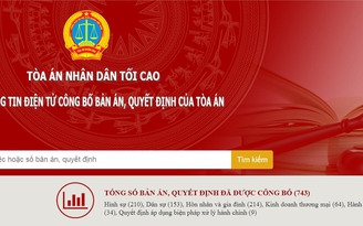 Ra mắt Trang thông tin điện tử công bố bản án, quyết định của tòa án