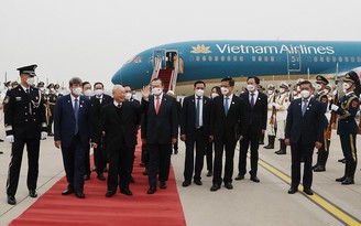 Tổng bí thư Nguyễn Phú Trọng bắt đầu chuyến thăm Trung Quốc