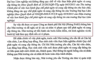 Chặt cây xanh ở Hà Nội: Công an không đề nghị xử lý người phát ngôn