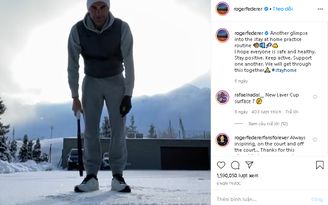 Federer thử thách Ronaldo và The Rock đánh tennis