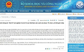 Bộ KH-CN nhận lỗi khi đăng tin kit test Việt Á được WHO chấp nhận