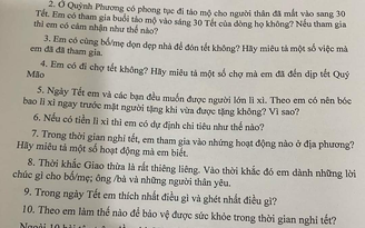 'Sốt' với bài tập về nhà dịp tết được dân mạng 'thả tim' rần rần