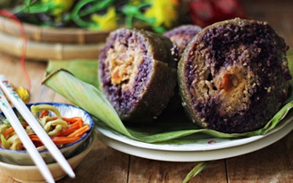 Làm bánh tét ba màu phong vị miền Nam