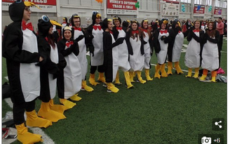 Vào sách Guinness nhờ 972 sinh viên hóa thành chim cánh cụt