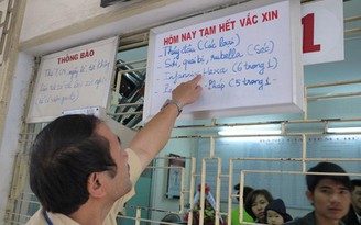 Vắc xin dịch vụ khan hiếm đến hết năm 2015