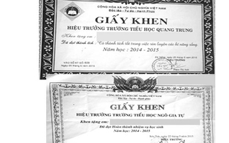 ‘Rối’ với khen thưởng học sinh tiểu học