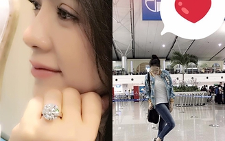 Lý Nhã Kỳ khoe nhẫn kim cương trăm tỉ sau khi úp mở bạn trai giấu mặt