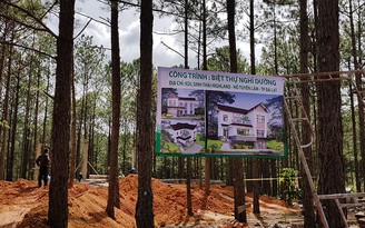 Phá rừng, xây nền nhà trái phép tại khu du lịch hồ Tuyền Lâm